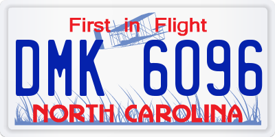 NC license plate DMK6096