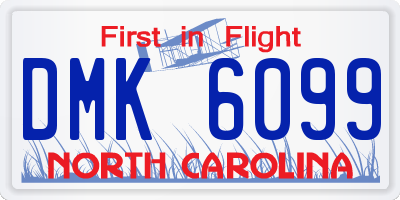 NC license plate DMK6099