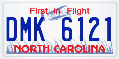 NC license plate DMK6121