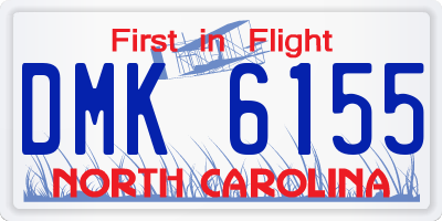 NC license plate DMK6155