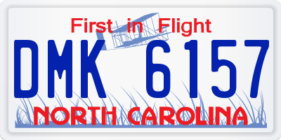 NC license plate DMK6157