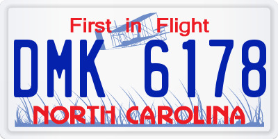 NC license plate DMK6178