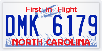 NC license plate DMK6179