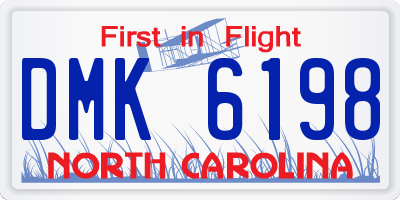 NC license plate DMK6198
