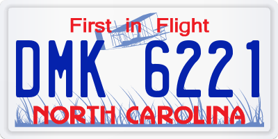 NC license plate DMK6221