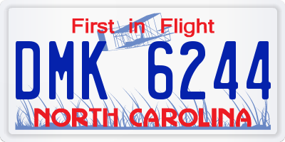 NC license plate DMK6244