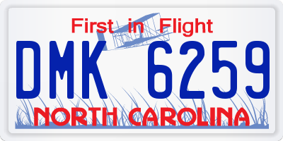 NC license plate DMK6259