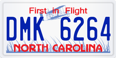 NC license plate DMK6264