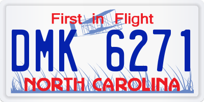 NC license plate DMK6271