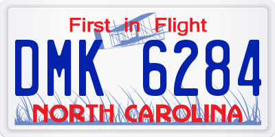NC license plate DMK6284