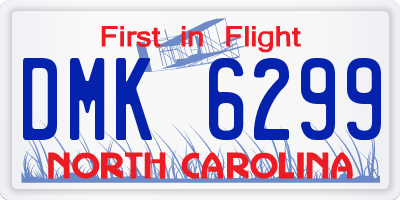 NC license plate DMK6299