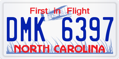 NC license plate DMK6397