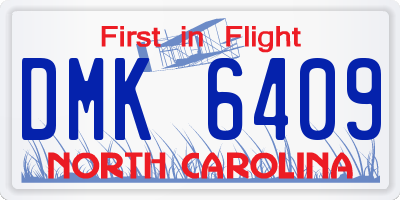 NC license plate DMK6409