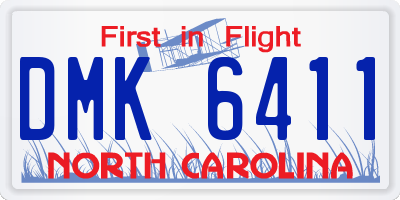 NC license plate DMK6411