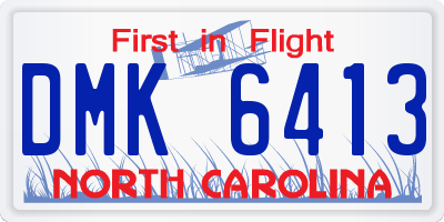 NC license plate DMK6413