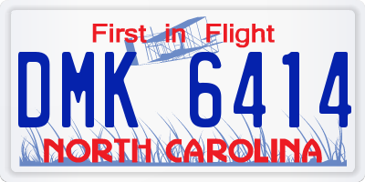 NC license plate DMK6414
