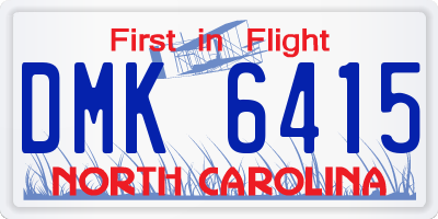 NC license plate DMK6415