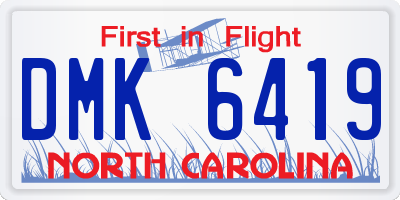 NC license plate DMK6419