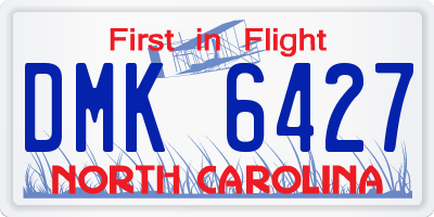 NC license plate DMK6427