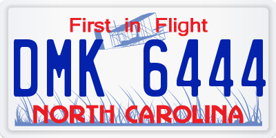 NC license plate DMK6444