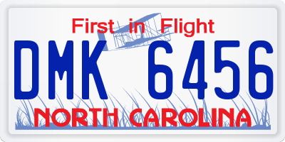 NC license plate DMK6456