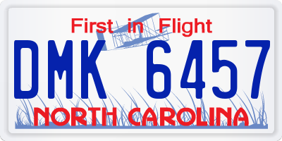 NC license plate DMK6457