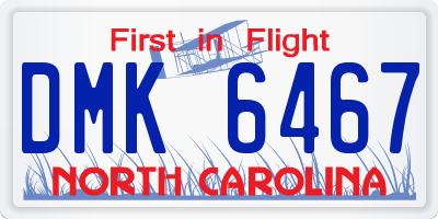 NC license plate DMK6467