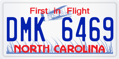 NC license plate DMK6469
