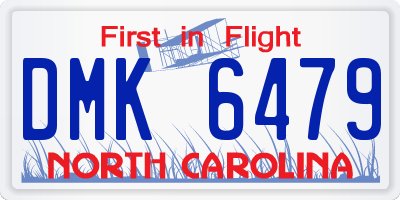 NC license plate DMK6479