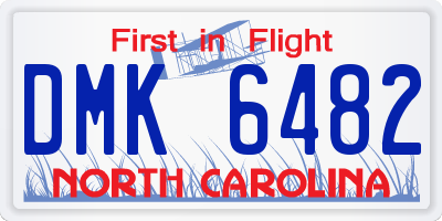 NC license plate DMK6482