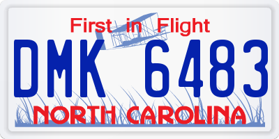 NC license plate DMK6483