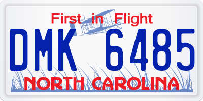 NC license plate DMK6485