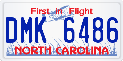 NC license plate DMK6486
