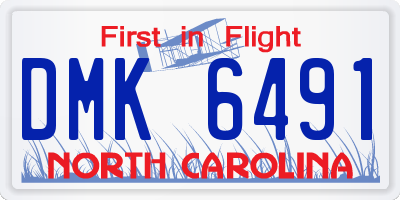 NC license plate DMK6491