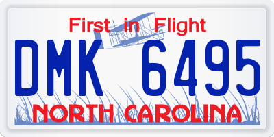 NC license plate DMK6495