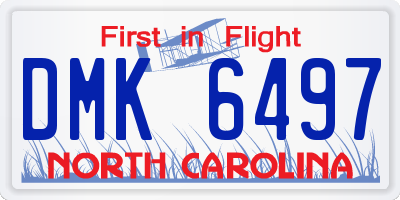 NC license plate DMK6497