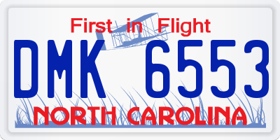 NC license plate DMK6553