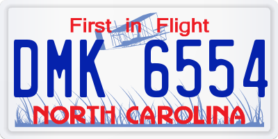 NC license plate DMK6554
