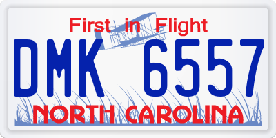 NC license plate DMK6557