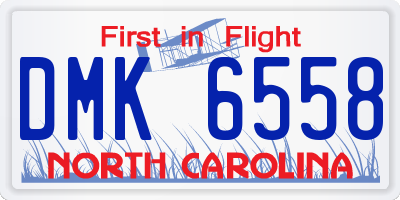 NC license plate DMK6558