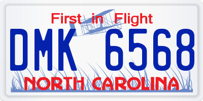 NC license plate DMK6568