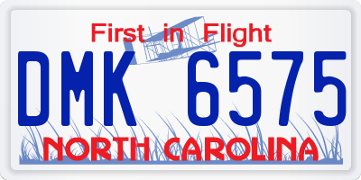 NC license plate DMK6575