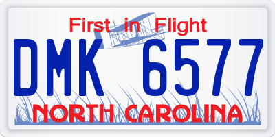 NC license plate DMK6577