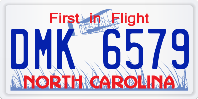 NC license plate DMK6579