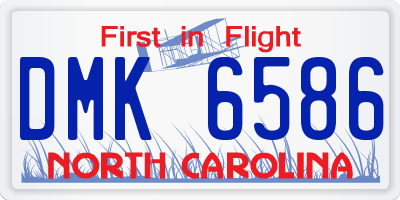 NC license plate DMK6586