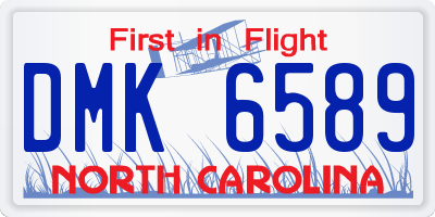NC license plate DMK6589