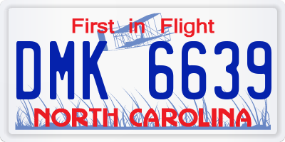 NC license plate DMK6639