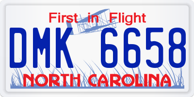 NC license plate DMK6658
