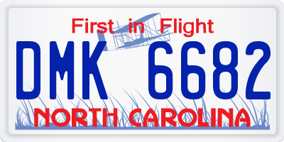 NC license plate DMK6682