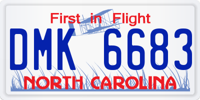 NC license plate DMK6683